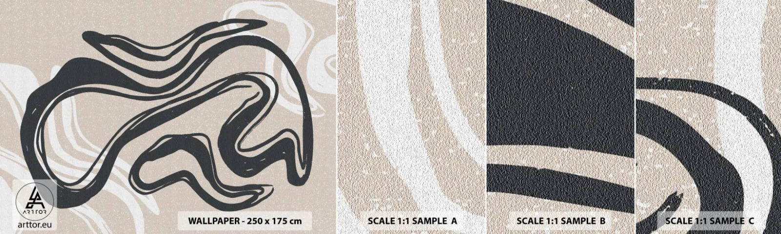 Échantillon De Papier Peint Standard Eco - Expression multipliée - Minimalisme, Bohème, scandinave - 100x30 cm