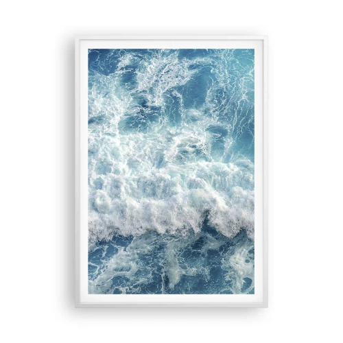 Affiche dans un cadre blanc - Poster - Joyeusement et en sautant - 70x100 cm