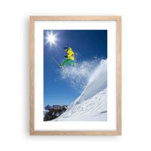 Affiche dans un chêne clair - Poster - Danse avec les montagnes - 30x40 cm