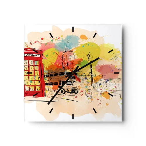 Horloge murale - Pendule murale - La ville de la variété - 40x40 cm