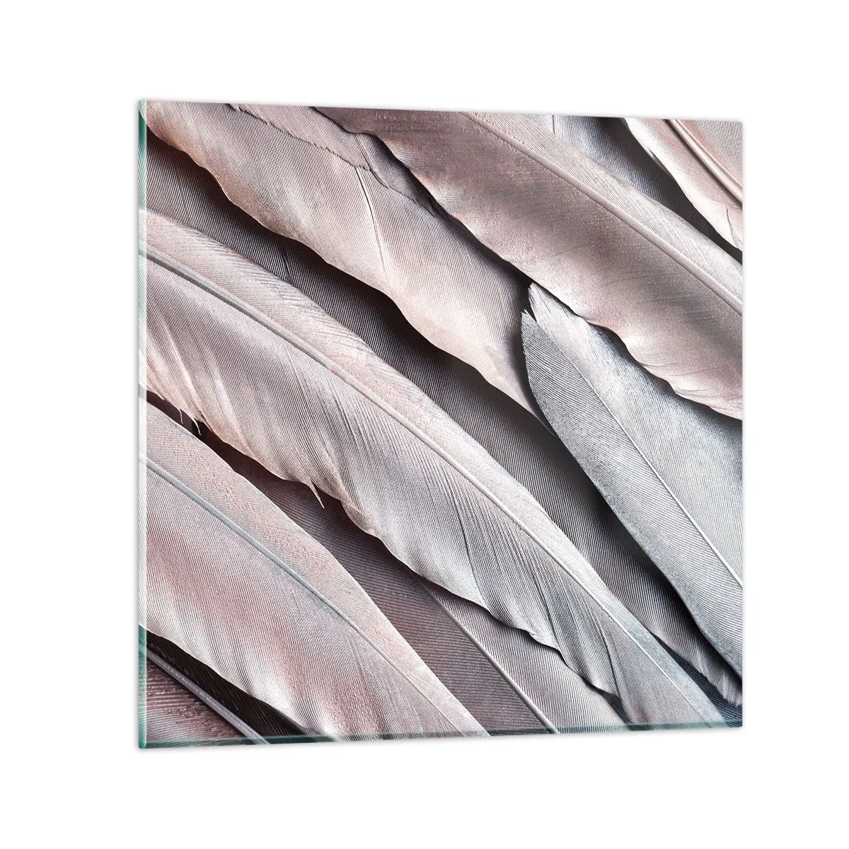 Impression sur verre - Image sur verre - En argent rose - 40x40 cm