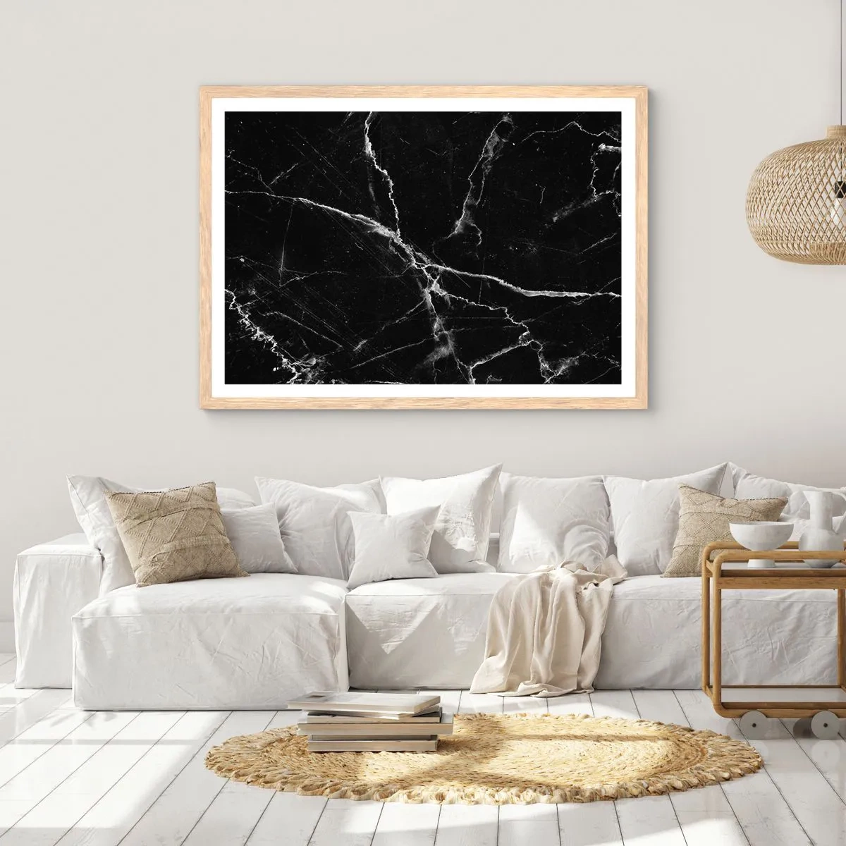 Affiche dans un chêne clair - Poster - La vie secrète de la pierre - 40x30 cm