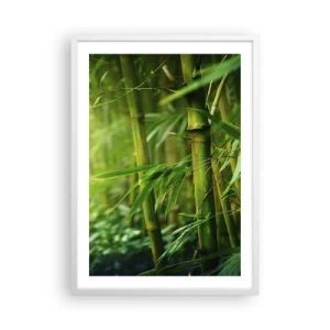 Affiche dans un cadre blanc - Poster - Apprenez à connaître le vert lui-même - 50x70 cm