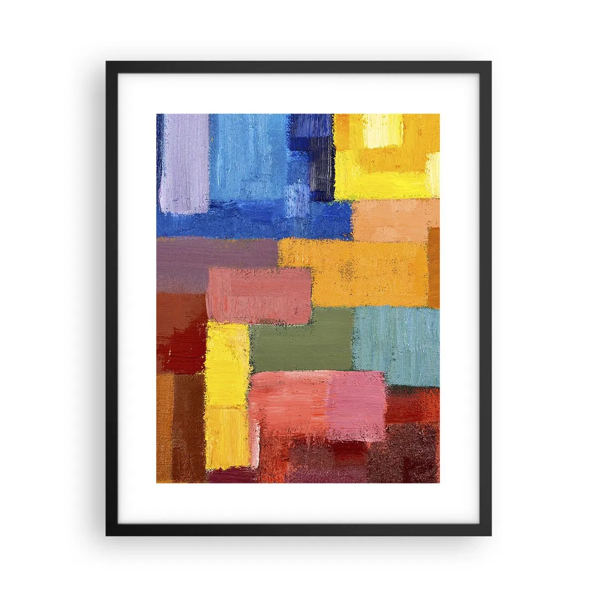 Affiche dans un cadre noir - Poster - Chacun est différent, tout est coloré - 40x50 cm