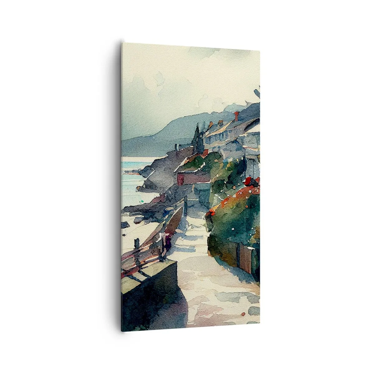 Impression sur toile - Image sur toile - Ville méditerranéenne - 65x120 cm