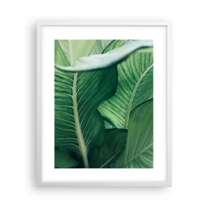 Affiche dans un cadre blanc - Poster - Une vie intensément verte - 40x50 cm