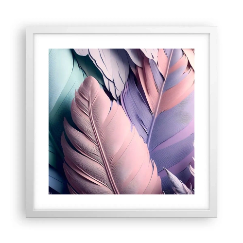 Affiche dans un cadre blanc - Poster - Oiseau chic - 40x40 cm