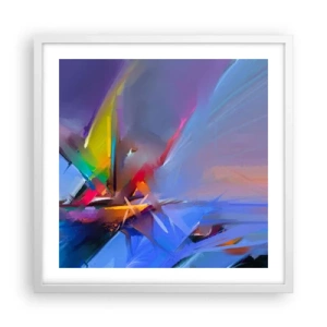 Affiche dans un cadre blanc - Poster - Hélices comme un oiseau - 50x50 cm