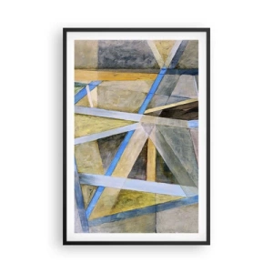 Affiche dans un cadre noir - Poster - Tout droit ou en diagonale ? - 61x91 cm