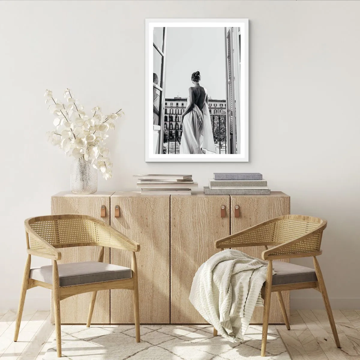 Affiche dans un cadre blanc - Poster - Eveil des pensées - 40x50 cm