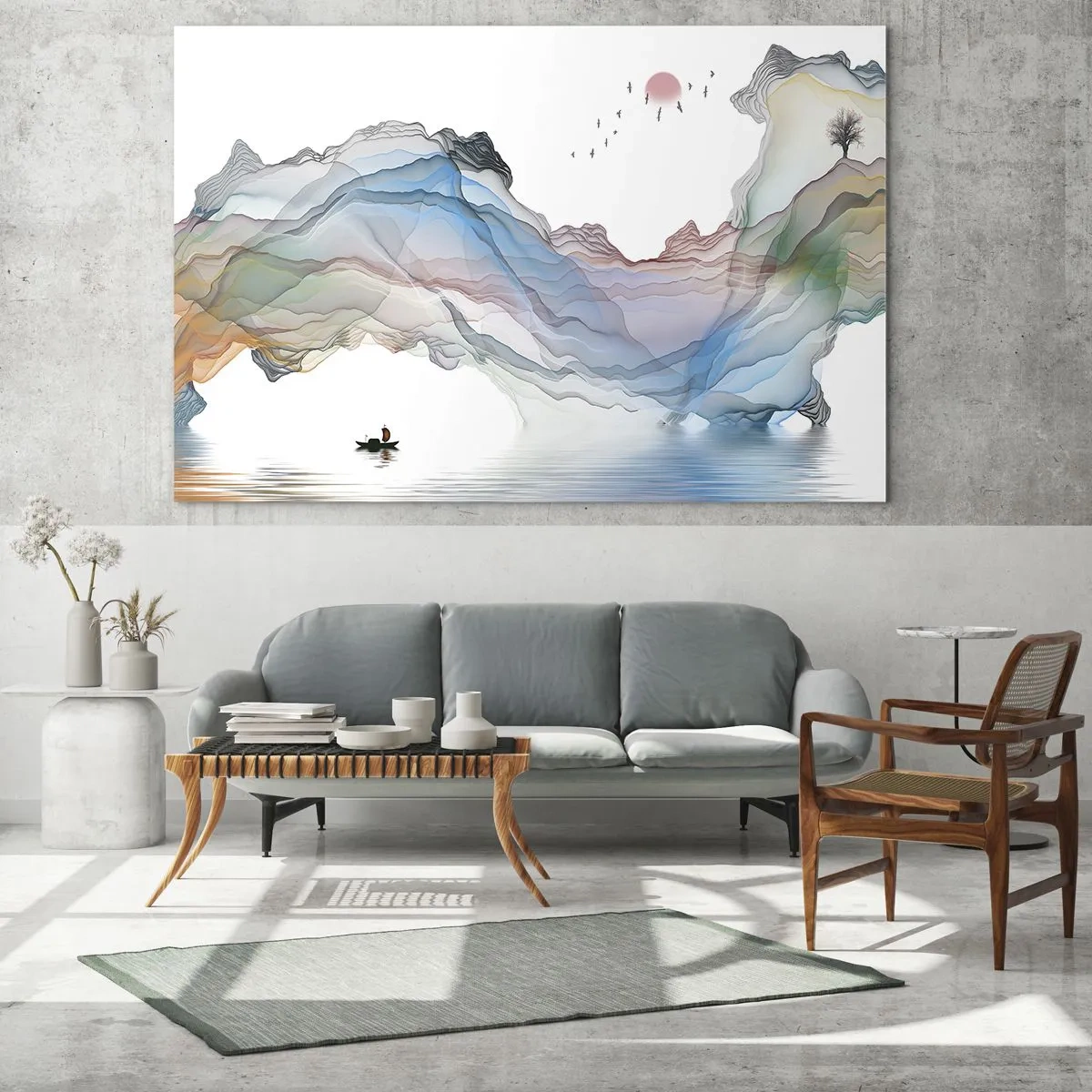 Impression sur verre - Image sur verre - Vers les montagnes de cristal - 100x40 cm