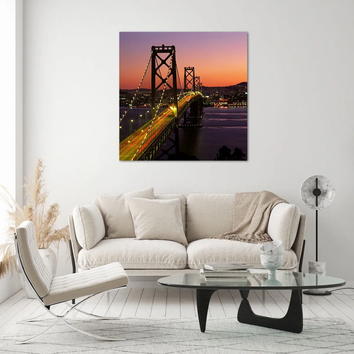 Impression sur verre - Image sur verre - Soirée violette - 40x40 cm