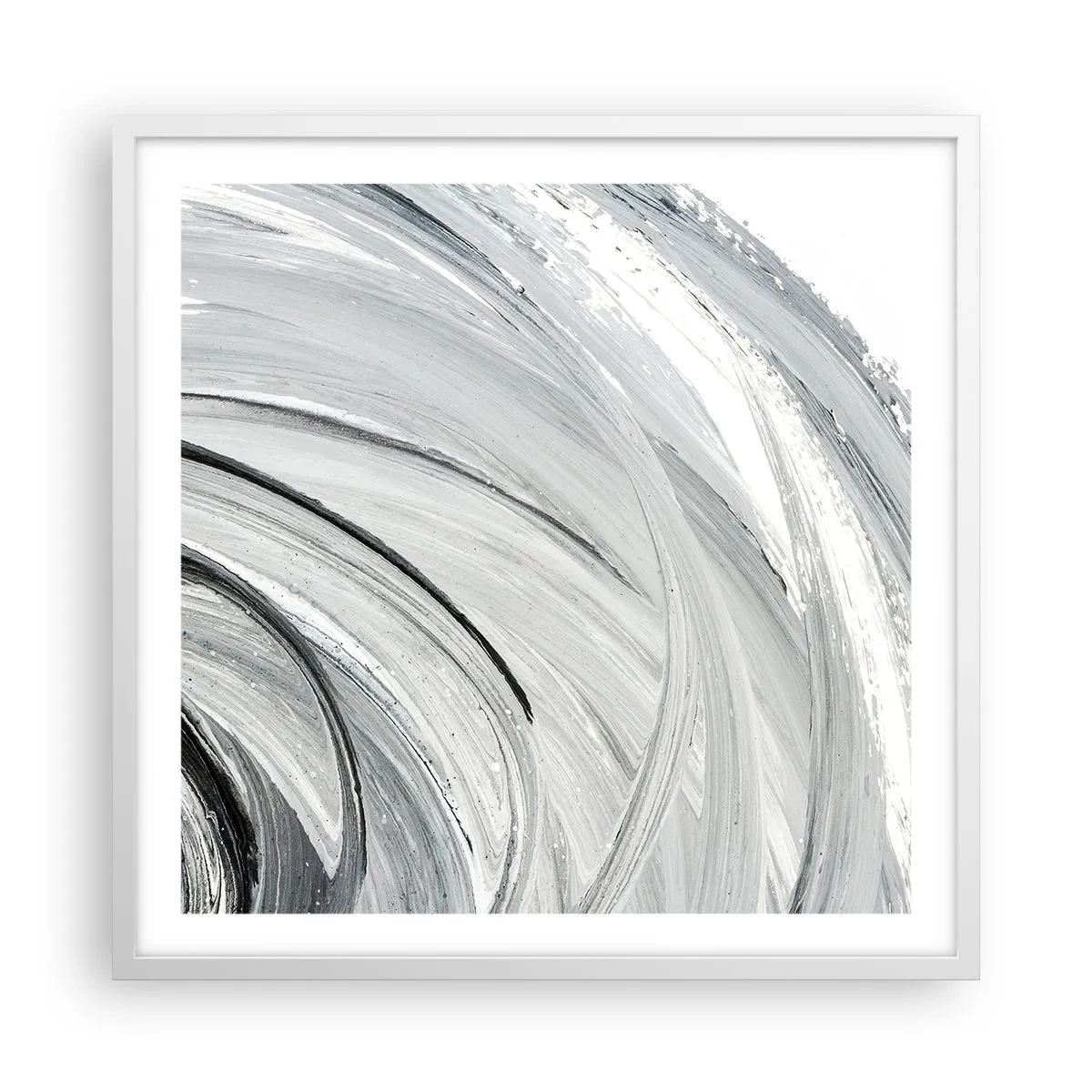 Affiche dans un cadre blanc - Poster - Composition orbitale - 60x60 cm