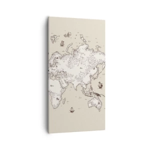 Impression sur toile - Image sur toile - Voyage autour du monde - 55x100 cm