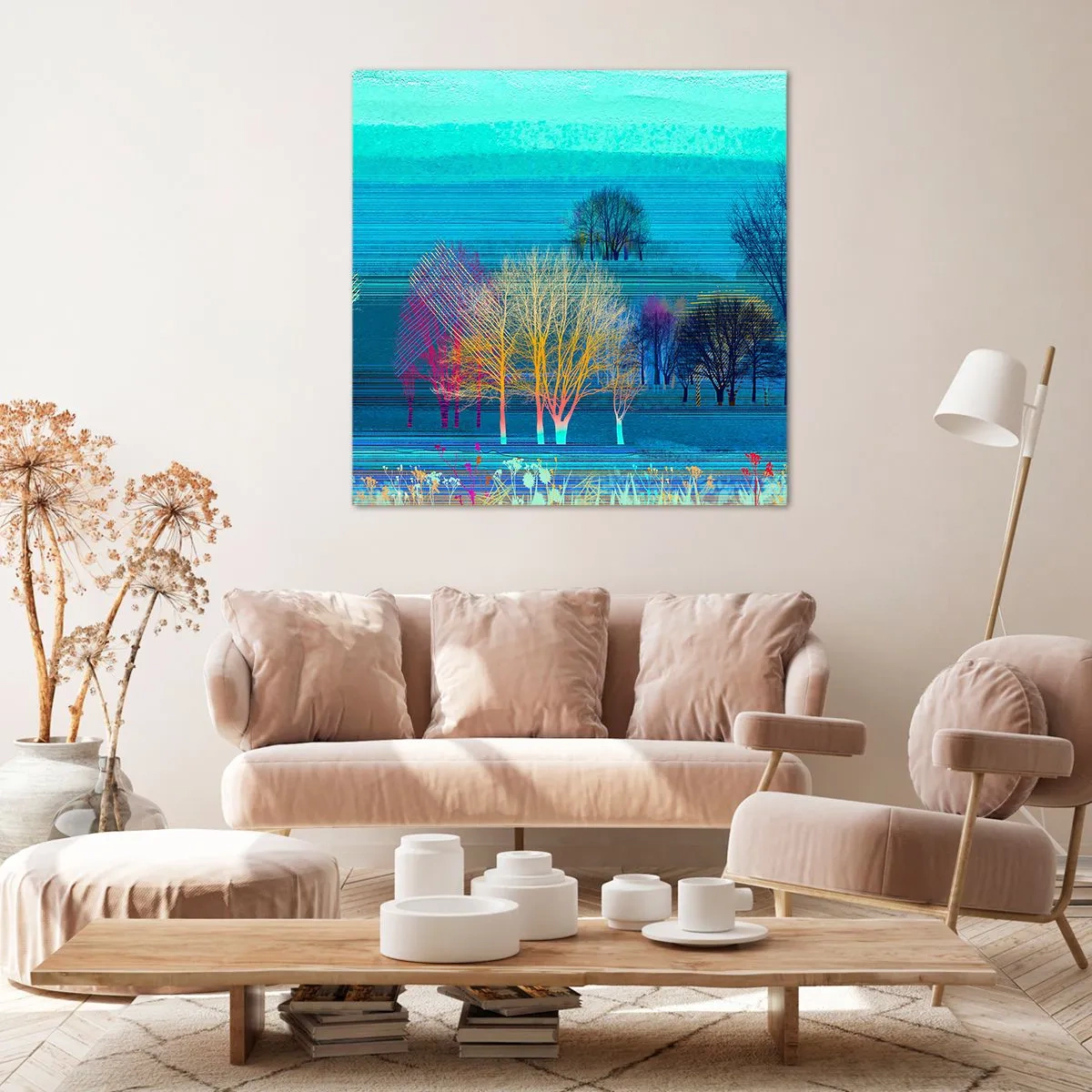 Impression sur toile - Image sur toile - Un paysage soigné - 50x50 cm