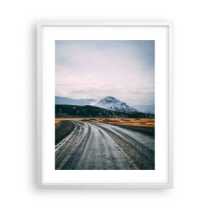 Affiche dans un cadre blanc - Poster - Dans un climat islandais - 40x50 cm