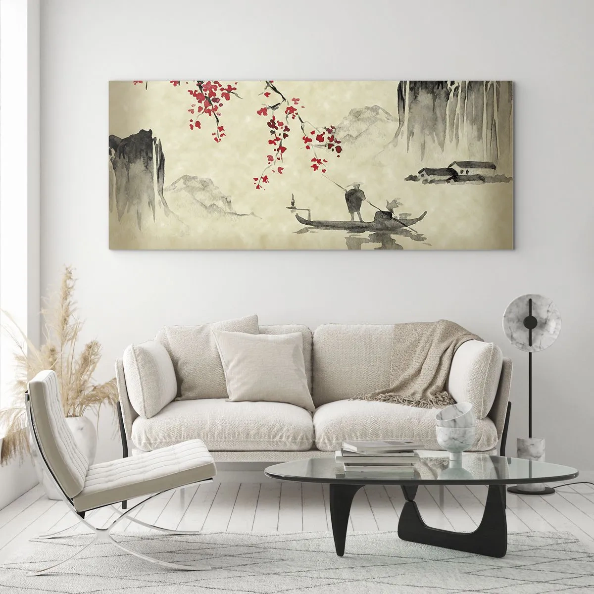 Impression sur verre - Image sur verre - Au pays des cerisiers en fleurs - 100x40 cm