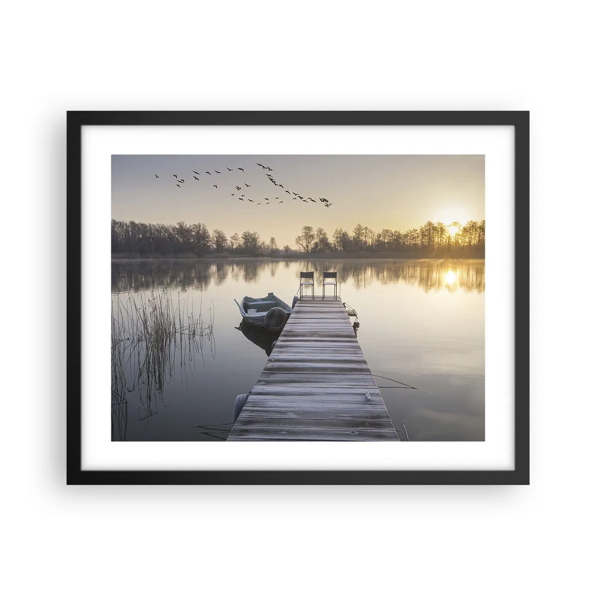 Affiche dans un cadre noir - Poster - Je reviendrai - 50x40 cm