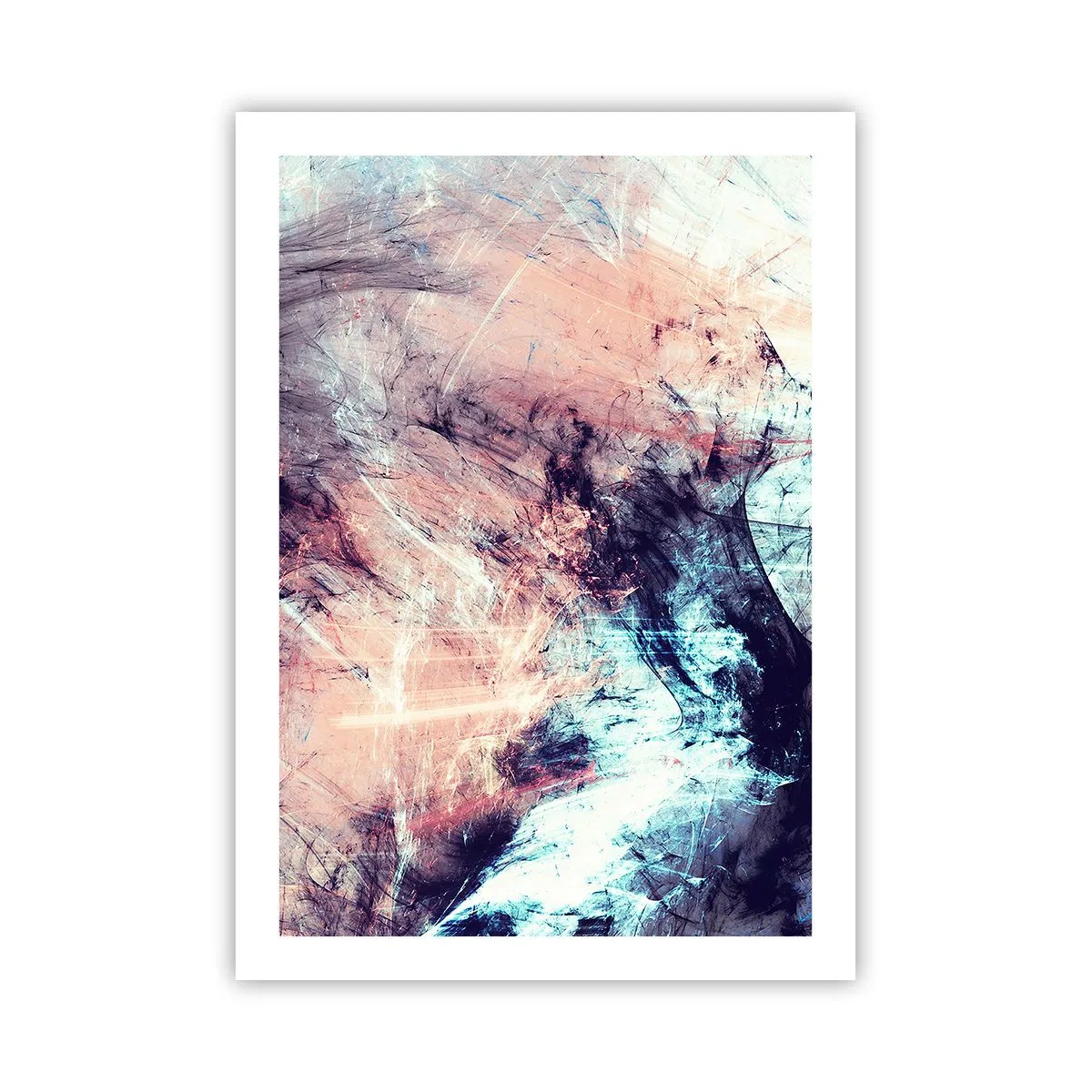 Affiche - Poster - Abstraction dans des tons pastel et sombres - 50x70cm - Sentir le vent - Décoration murale moderne pour le salon et la chambre ARTTOR