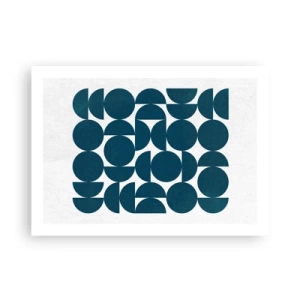 Affiche - Poster - Cercles et demi-cercles - 70x50 cm