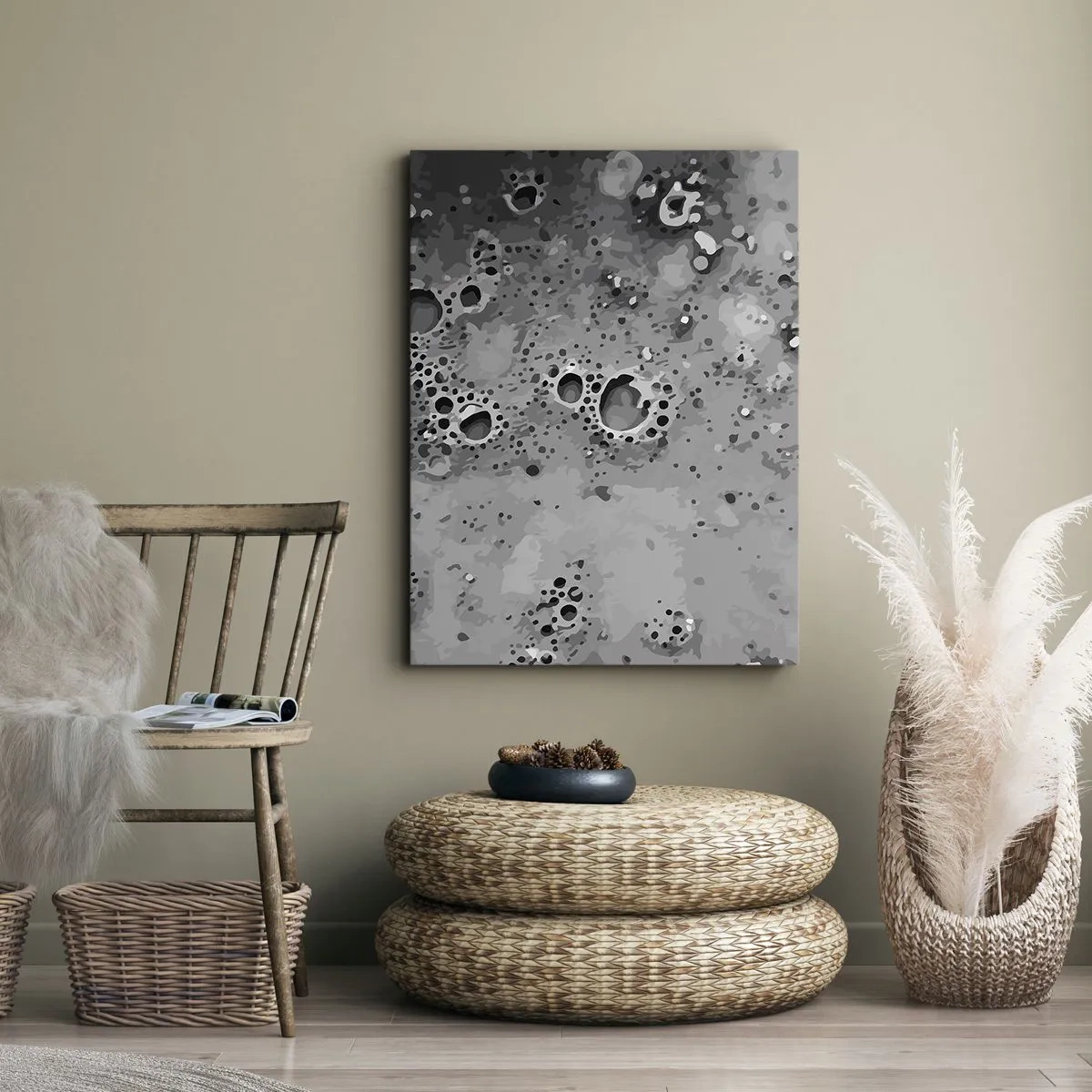 Impression sur toile - Image sur toile - Comme un paysage lunaire - 45x80 cm