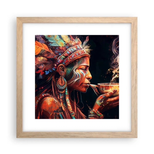 Affiche dans un chêne clair - Poster - Rituel magique - 30x30 cm