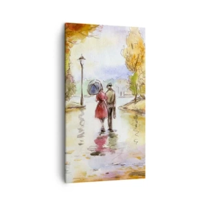 Impression sur toile - Image sur toile - Automne romantique dans le parc - 45x80 cm