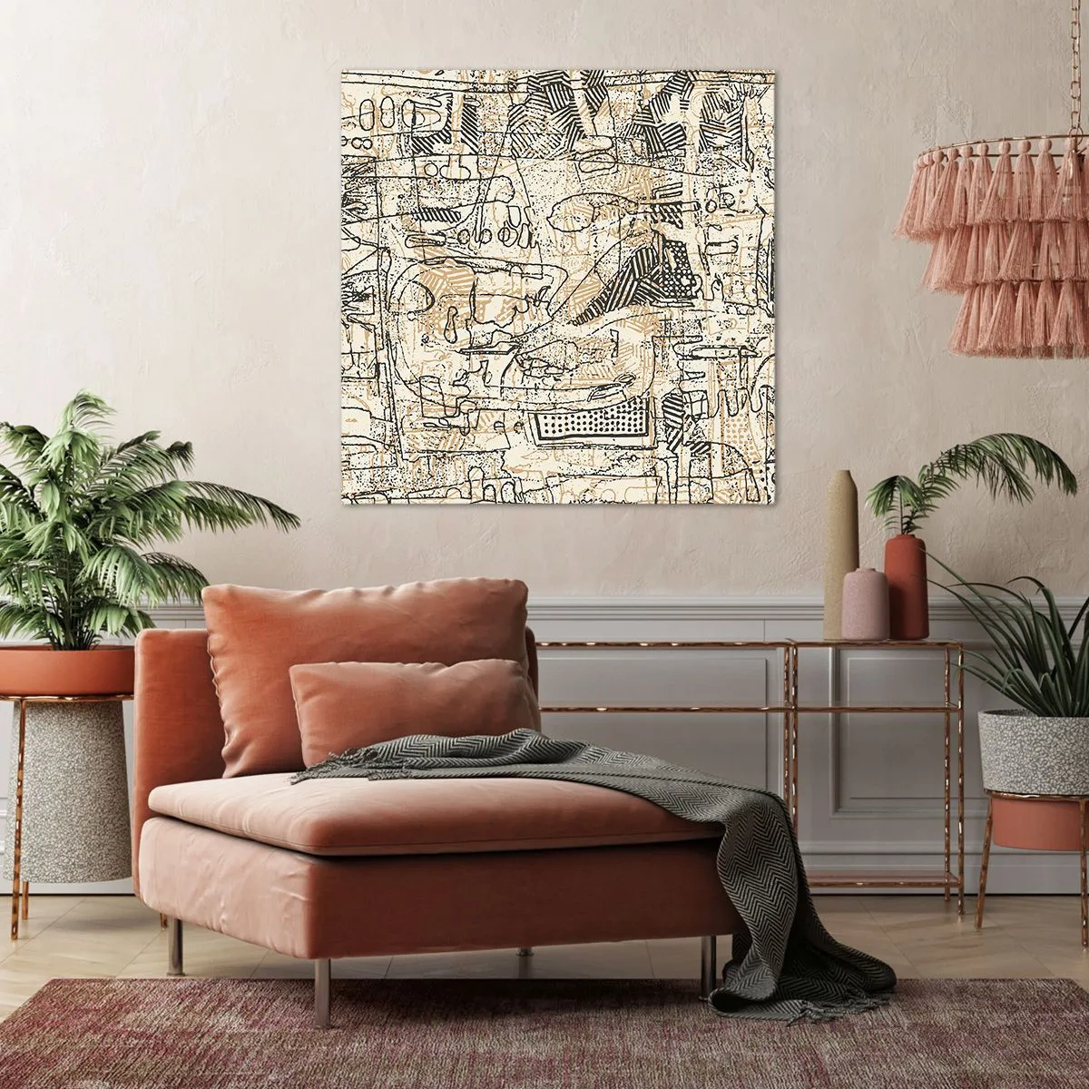 Impression sur toile - Image sur toile - Il attend d'être décodé - 30x30 cm