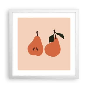 Affiche dans un cadre blanc - Poster - La douceur elle-même - 40x40 cm