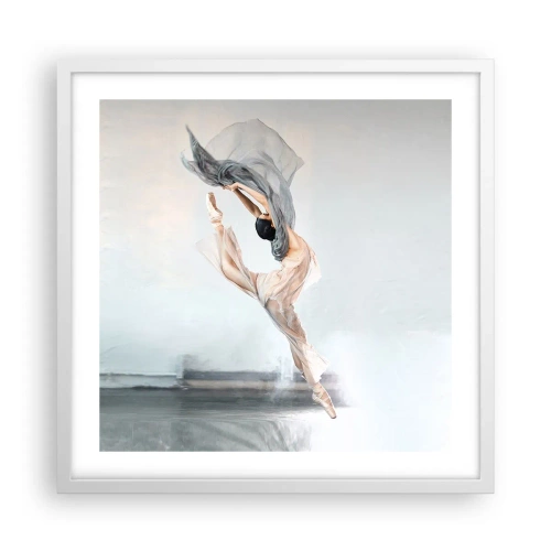 Affiche dans un cadre blanc - Poster - Dans le ravissement de la danse - 50x50 cm