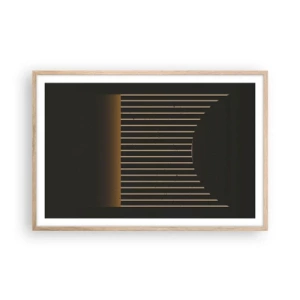 Affiche dans un chêne clair - Poster - Explorez les ténèbres - 91x61 cm