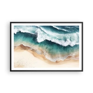 Affiche dans un cadre noir - Poster - La rencontre éternelle - 91x61 cm