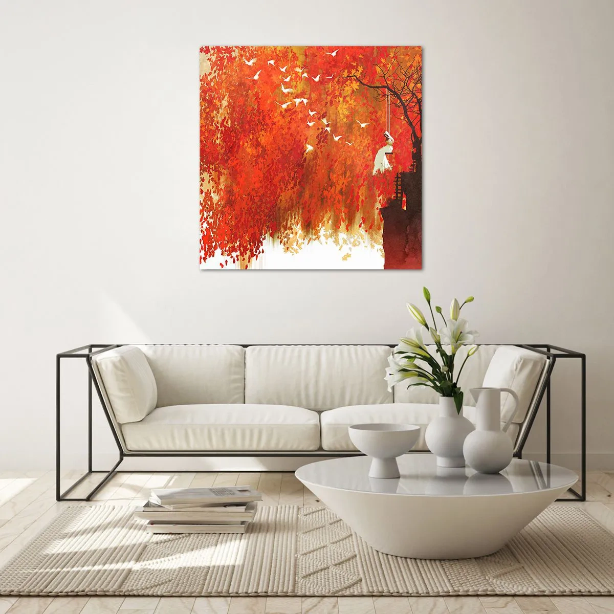 Impression sur verre - Image sur verre - S'envolera-t-il avec eux ? - 50x50 cm