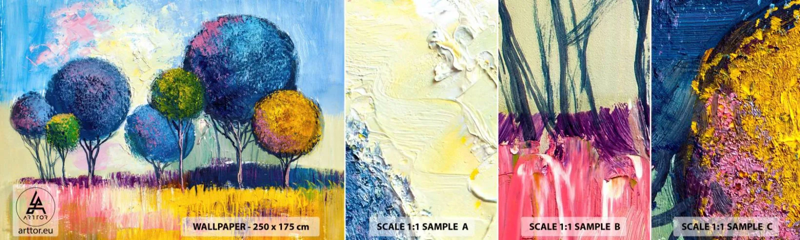 Échantillon De Papier Peint Standard Eco - Sphère - la forme idéale - Abstraction, Paysage, Graphique - 100x30 cm