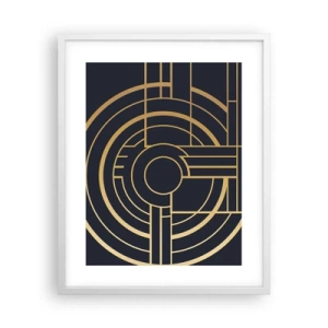 Affiche dans un cadre blanc - Poster - Rotation des éléments - 40x50 cm