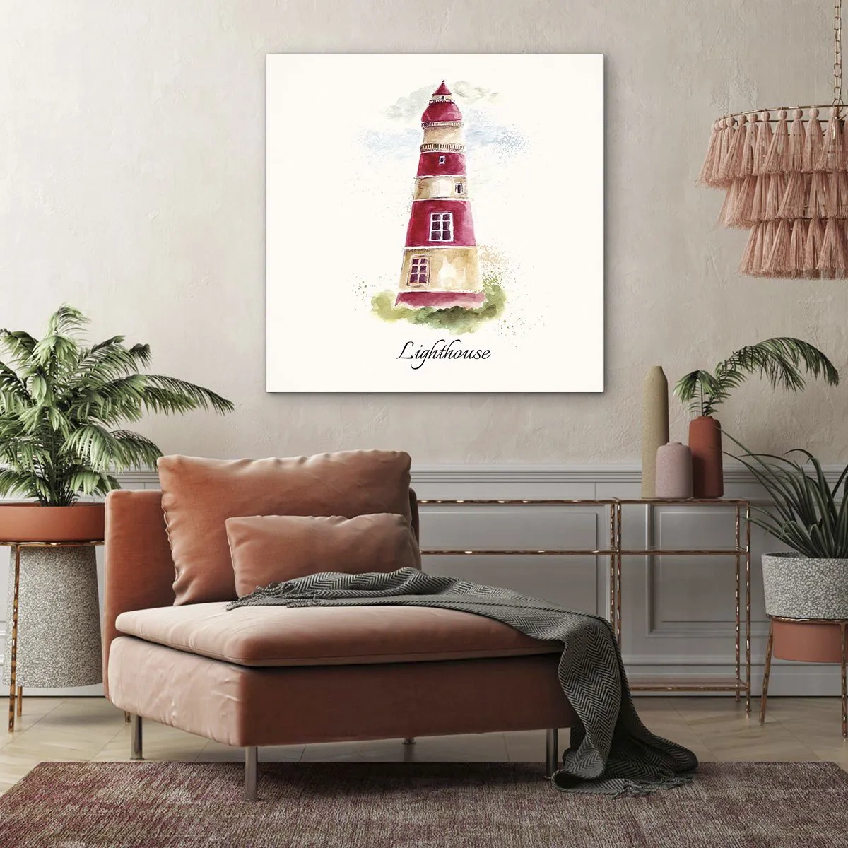 Impression sur toile - Image sur toile - Il y a toujours beau temps autour - 50x50 cm