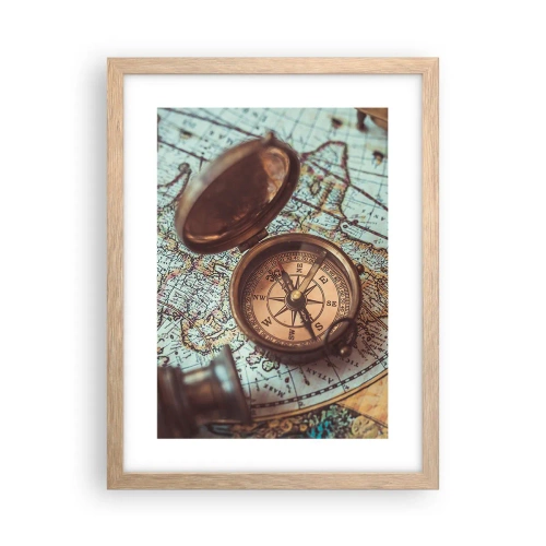 Affiche dans un chêne clair - Poster - Pour ceux qui recherche l'aventure - 30x40 cm