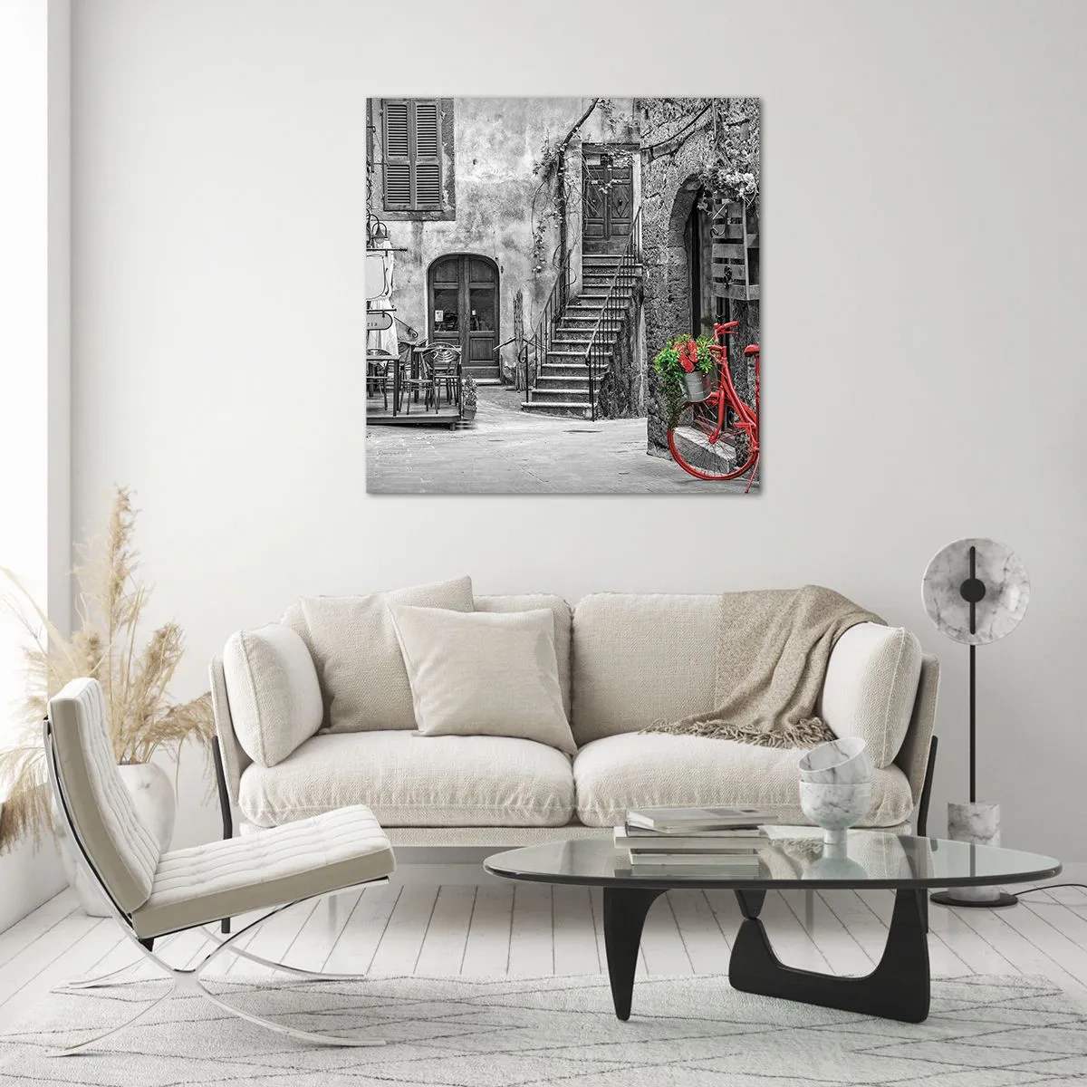 Impression sur verre - Image sur verre - Ruelle toscane - 40x40 cm