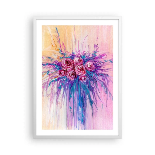 Affiche dans un cadre blanc - Poster - Fontaine aux roses - 50x70 cm