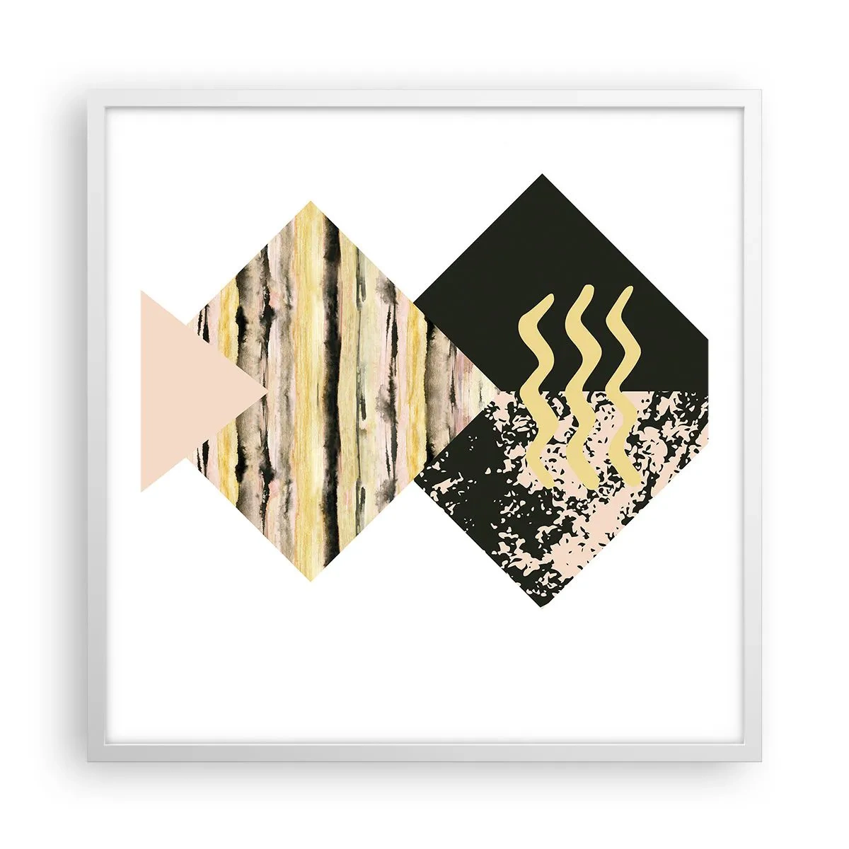 Affiche dans un cadre blanc - Poster - Pas si simple - 60x60 cm