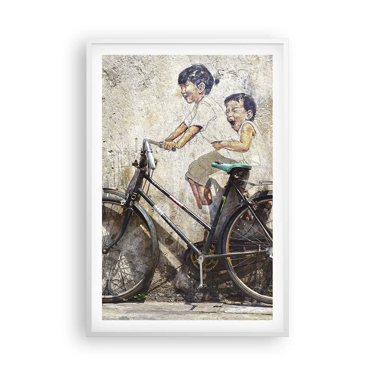 Affiche dans un cadre blanc - Poster - Vrai ou faux? - 61x91 cm