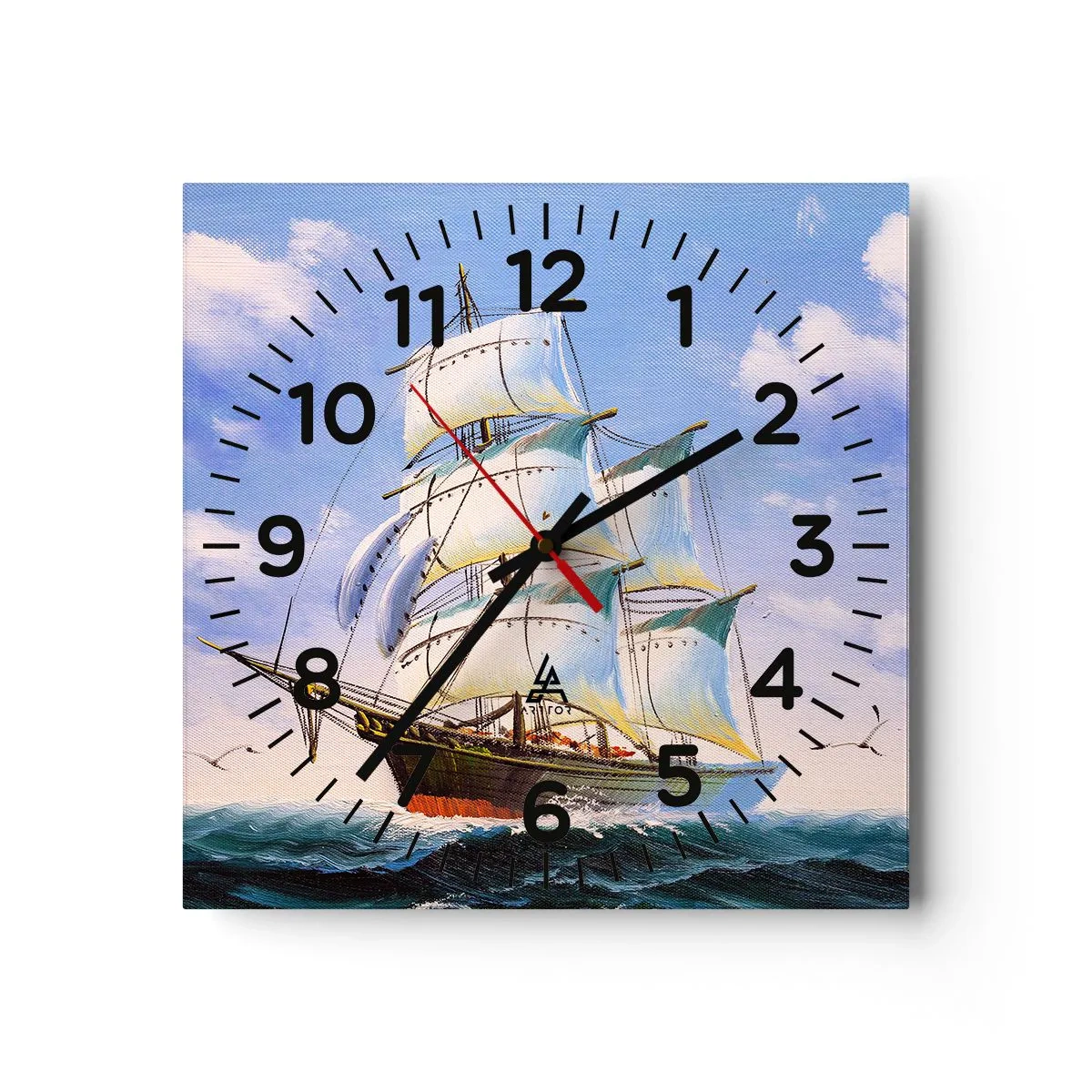 Horloge murale - Pendule murale - Fièrement avec le vent - 30x30 cm
