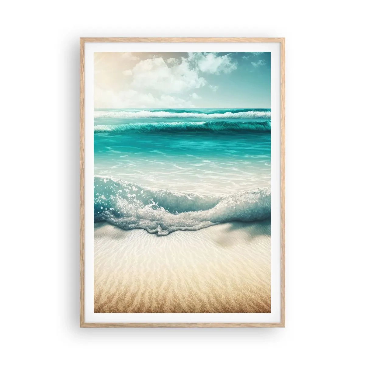 Affiche dans un chêne clair - Poster - La paix de l'océan - 70x100 cm
