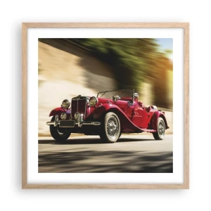 Affiche dans un chêne clair - Poster - Plus belle que Nike de Samothrace - 50x50 cm