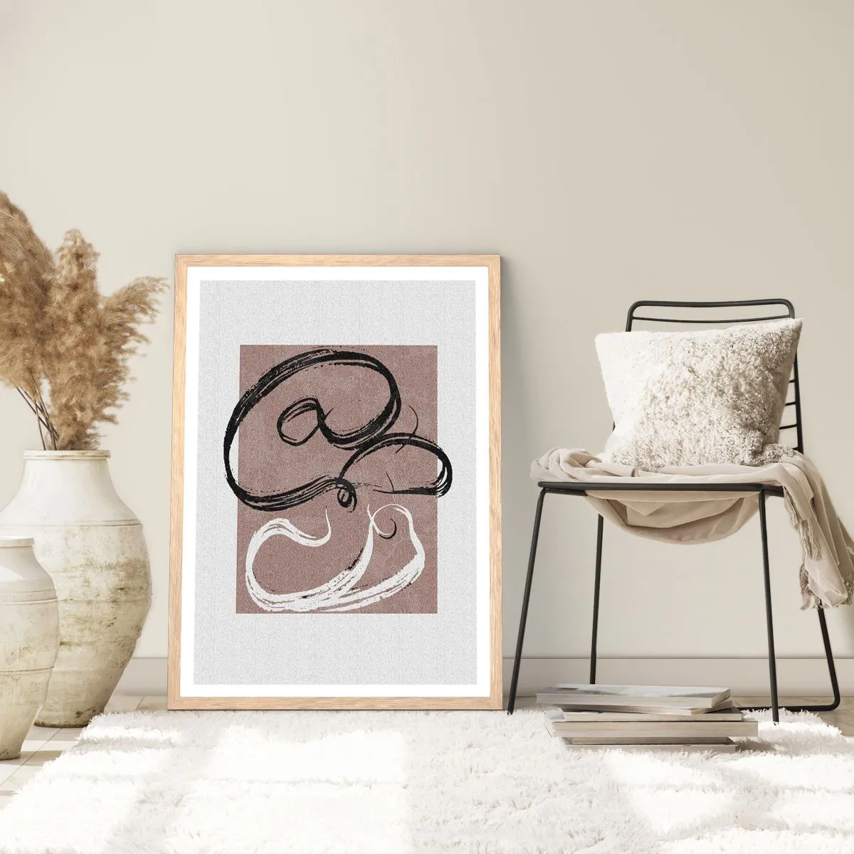 Affiche dans un chêne clair - Poster - Composition – la recherche de la plénitude - 50x70 cm