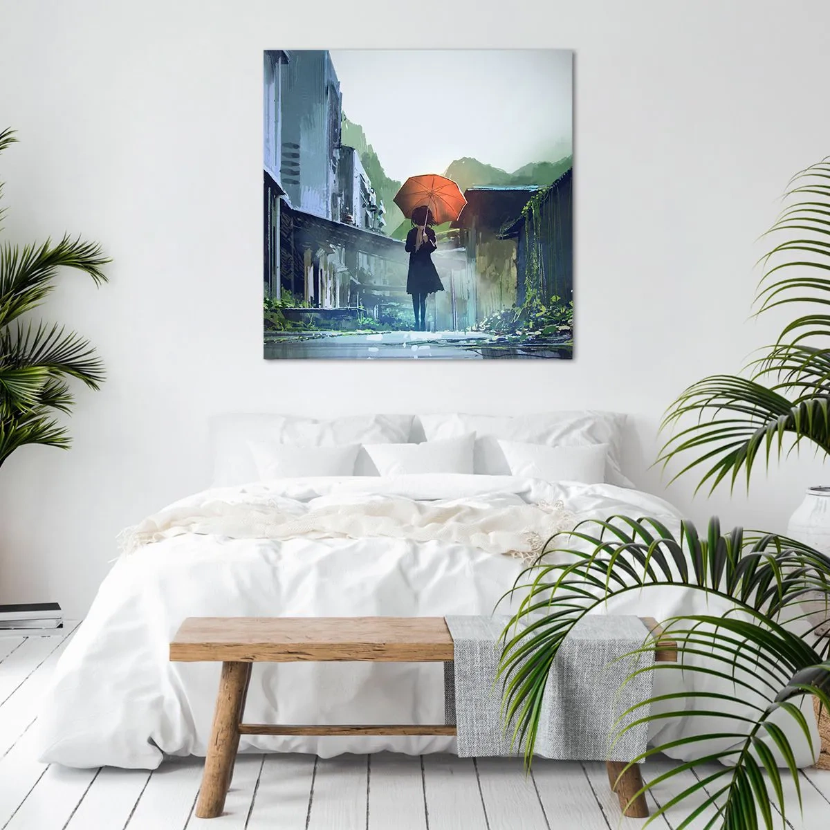 Impression sur toile - Image sur toile - Pluie vivifiante - 70x70 cm