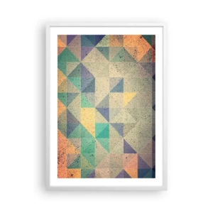 Affiche dans un cadre blanc - Poster - République des triangles - 50x70 cm