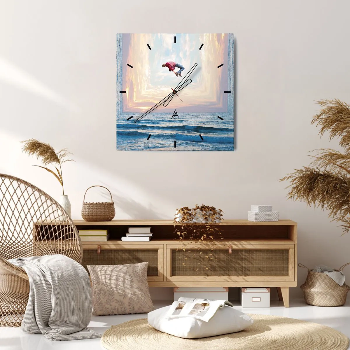 Horloge murale - Pendule murale - Vers une autre dimension - 40x40 cm