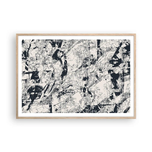 Affiche dans un chêne clair - Poster - Interpénétration des contraires - 100x70 cm