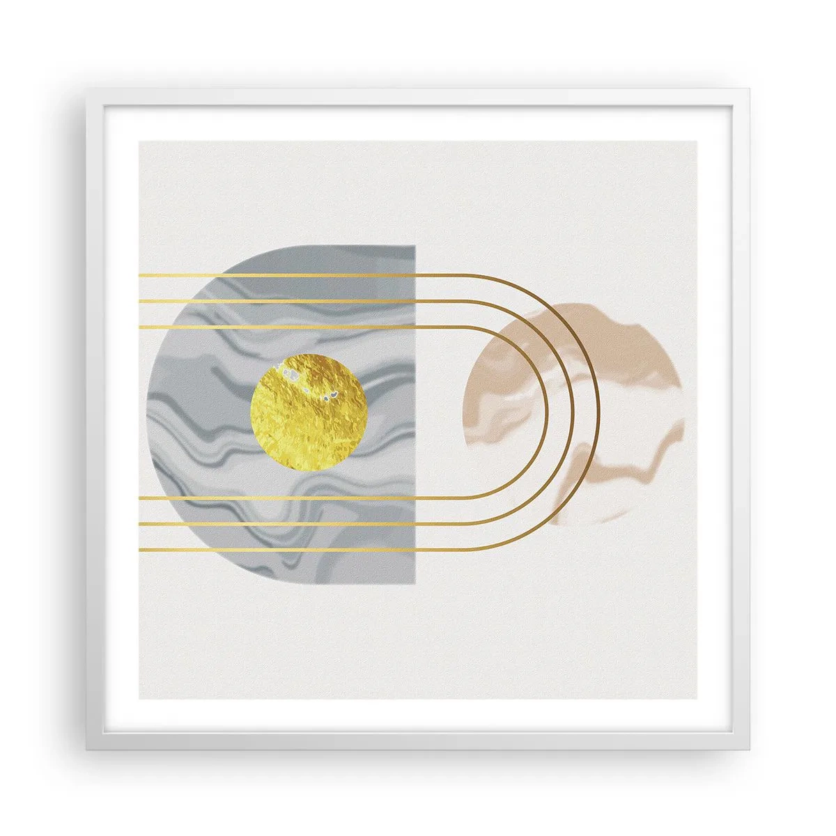 Affiche dans un cadre blanc - Poster - Clareté et brillance - 60x60 cm